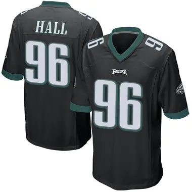 Men's Nike Philadelphia Eagles Gabe Hall Alternate Jersey - Black Game