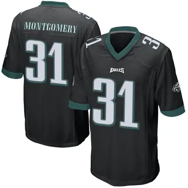 Men's Nike Philadelphia Eagles Wilbert Montgomery Alternate Jersey - Black Game