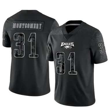 Men's Nike Philadelphia Eagles Wilbert Montgomery Reflective Jersey - Black Limited