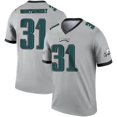 Men's Nike Philadelphia Eagles Wilbert Montgomery Silver Inverted Jersey - Legend