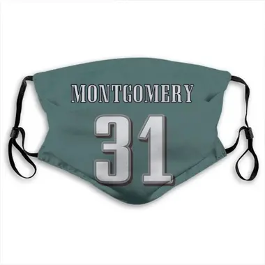 Philadelphia Eagles Wilbert Montgomery Jersey Name and Number Face Mask - Green