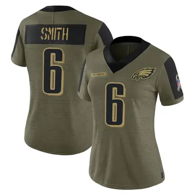 Women's Nike Philadelphia Eagles DeVonta Smith 2021 Salute To Service Jersey - Olive Limited