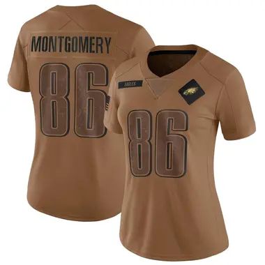 Women's Nike Philadelphia Eagles Wilbert Montgomery 2023 Salute To Service Jersey - Brown Limited